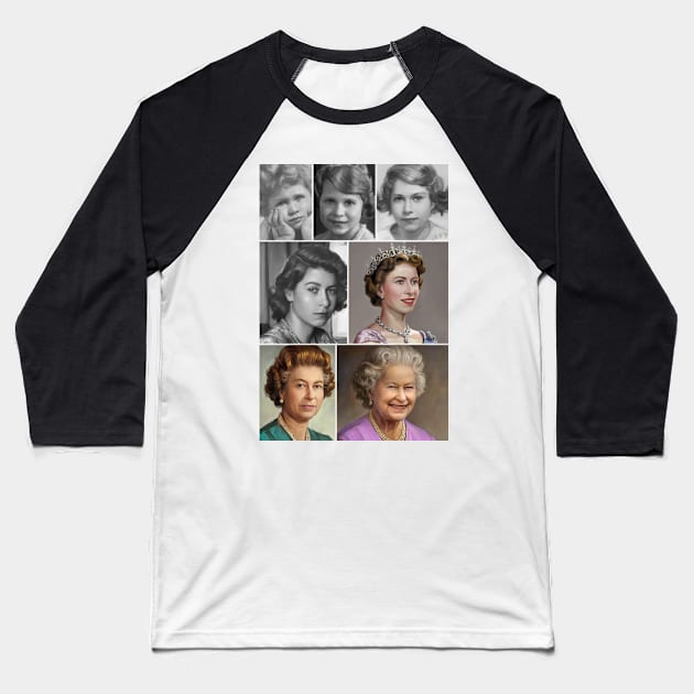 queen elizabeth ii WE LOVE YOU Baseball T-Shirt by seejART